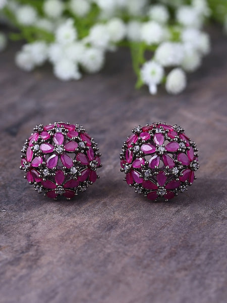 Multicoloured Circular Studs | Stud Earrings VitansEthnics