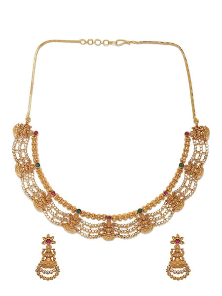 22K Gold-Plated CZ-Studded Jewelry Set VitansEthnics