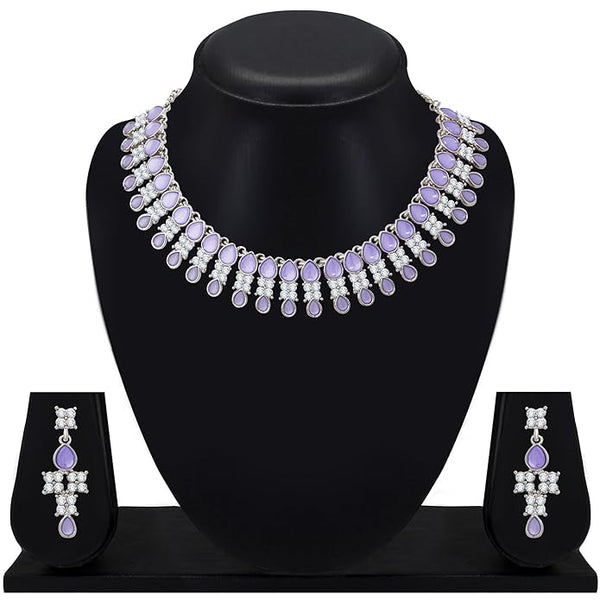 Crystal Necklace Jewelry Set for Women Elegant Necklace and Earrings Set VitansEthnics