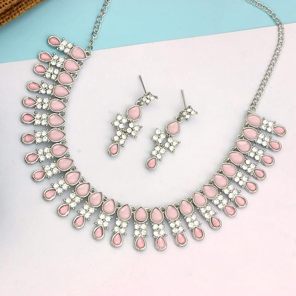 Crystal Necklace Jewelry Set for Women Elegant Necklace and Earrings Set VitansEthnics