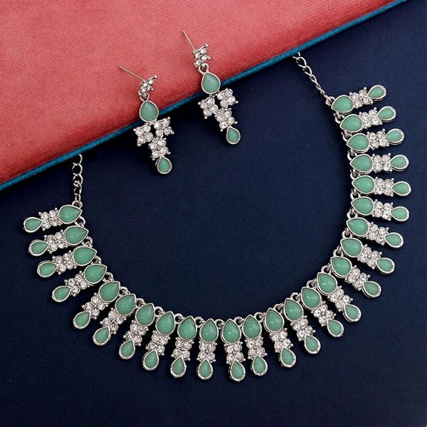 Crystal Necklace Jewelry Set for Women Elegant Necklace and Earrings Set VitansEthnics