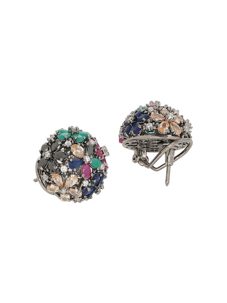 Multicoloured Circular Studs | Stud Earrings VitansEthnics