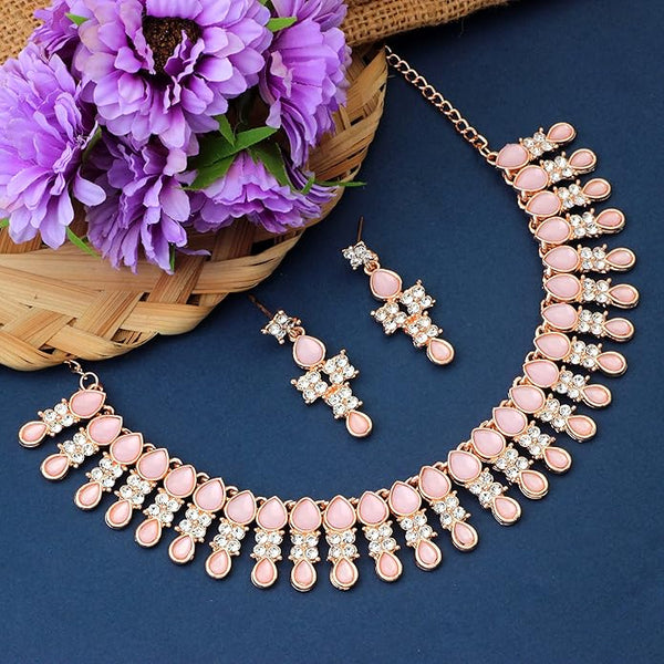 Crystal Necklace Jewelry Set for Women Elegant Necklace and Earrings Set for Weddings, Engagement, Festival VitansEthnics