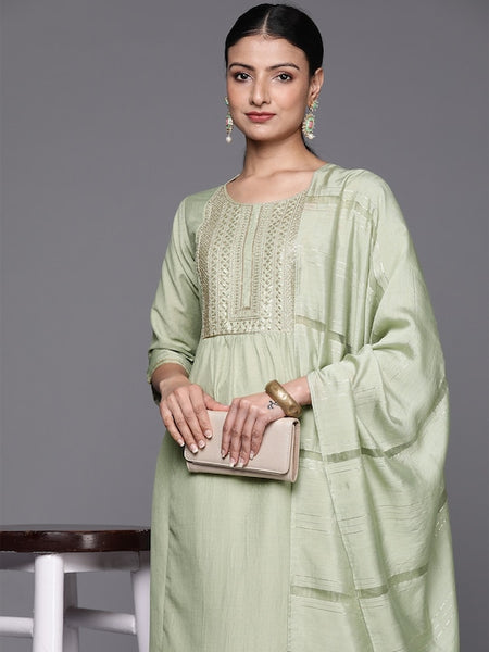 Copy of Women Ethnic Motifs Embroidered Kurta with Trousers & With Dupatta VitansEthnics