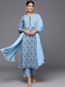 Copy of Women Floral Yoke Design Sequinned Kurta & Trousers With Dupatta VitansEthnics