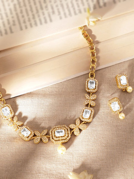 Women Gold-Plated Beaded Jewellery Set VitansEthnics