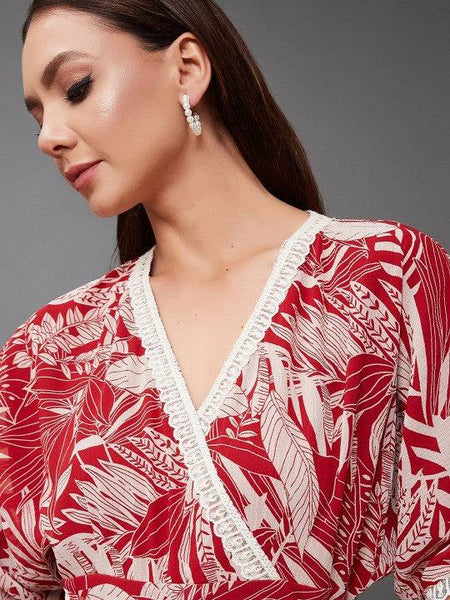 Women Floral Printed V-Neck Jumpsuit VitansEthnics