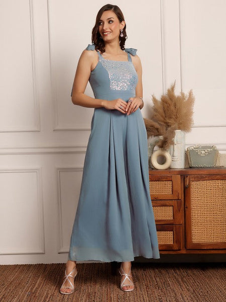 Women Embellished Indo Western Culotte Jumpsuit VitansEthnics