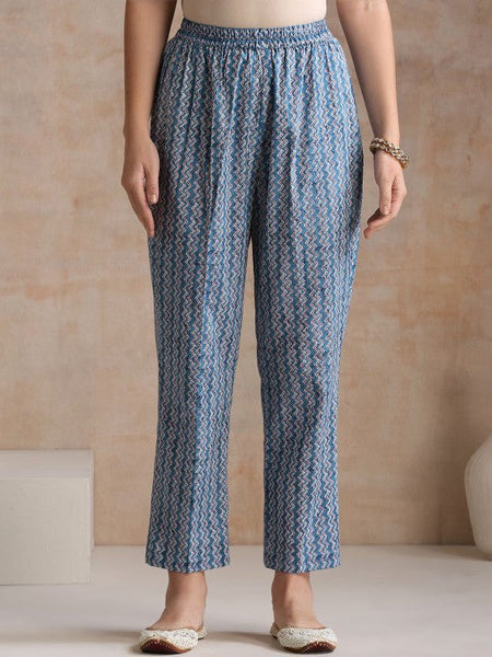 Women Ethnic Motifs Printed V-Neck Anarkali Pure Cotton Kurta With Trousers & Dupatta VitansEthnics
