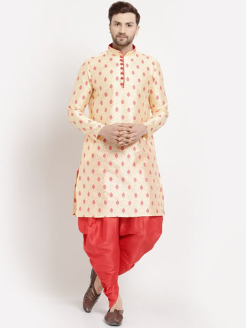 Ethnic Motifs Printed Mandarin Collar Straight Kurta with Patiala