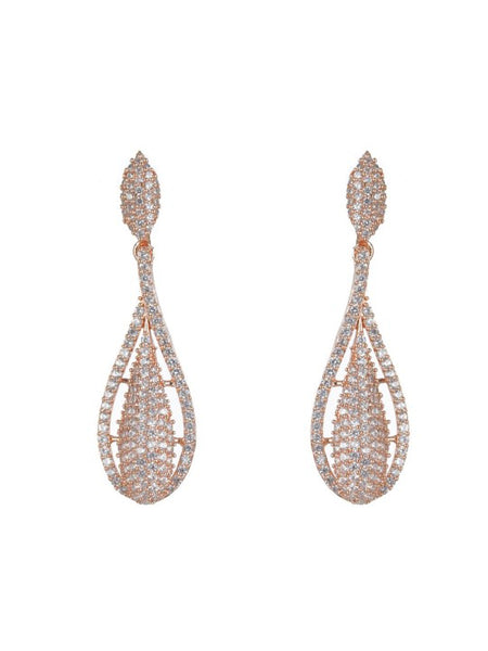 Contemporary Gold-Plated Drop Earrings VitansEthnics