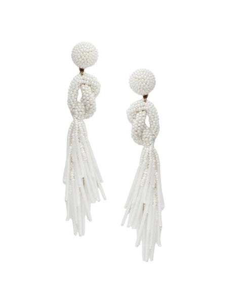 Beaded Teardrop Shaped Drop Earrings VitansEthnics