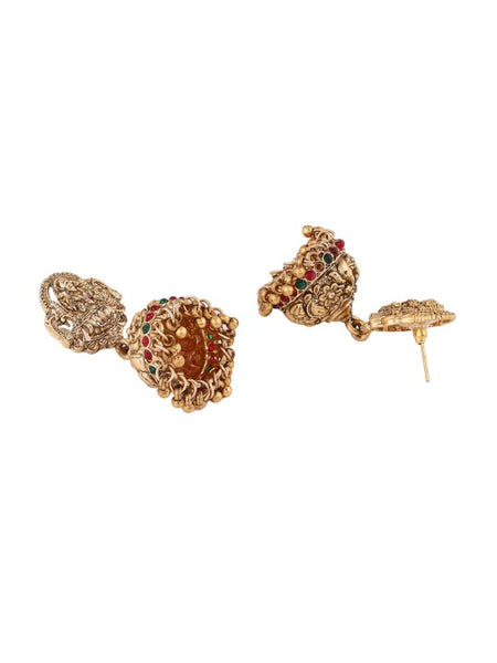 Gold-Plated Stone-Studded Jewelry Set VitansEthnics
