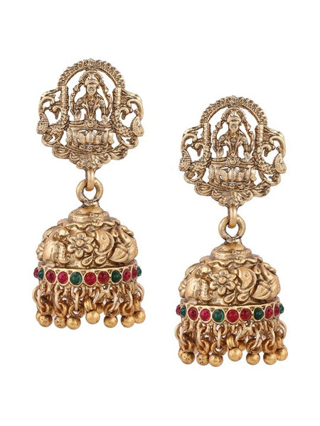 Gold-Plated Stone-Studded Jewelry Set VitansEthnics