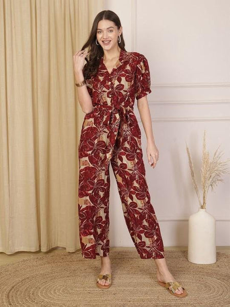 Indian Ethnic Printed Fusion Jumpsuit