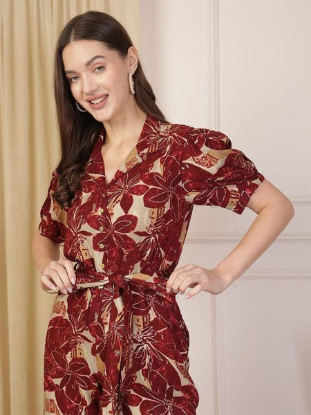 Indian Ethnic Printed Fusion Jumpsuit