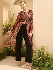 Paisley Printed Slit Front Tunic Top With Palazzo Set For Women, Co-ord Set, Indo Western Outfit, Ethnic Indian Dress, Wedding Guest Outfit21 VitansEthnics