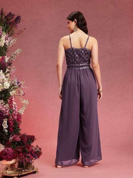 Embroidered Jumpsuit For Women, Indian Dress For Women, Indian Jumpsuit, Indian One Piece, Indo Western Outfit, Wedding Guest Outfit7 VitansEthnics