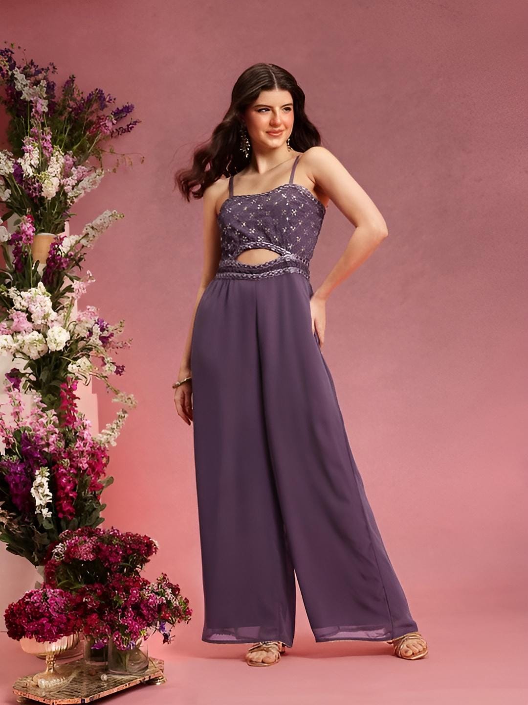 Embroidered Jumpsuit For Women, Indian Dress For Women, Indian Jumpsuit, Indian One Piece, Indo Western Outfit, Wedding Guest Outfit7 VitansEthnics