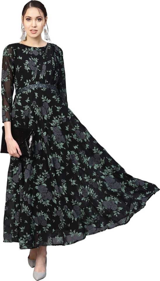 Ethnic Gowns | Brand New Long Dress With Attached Dupatta | Freeup