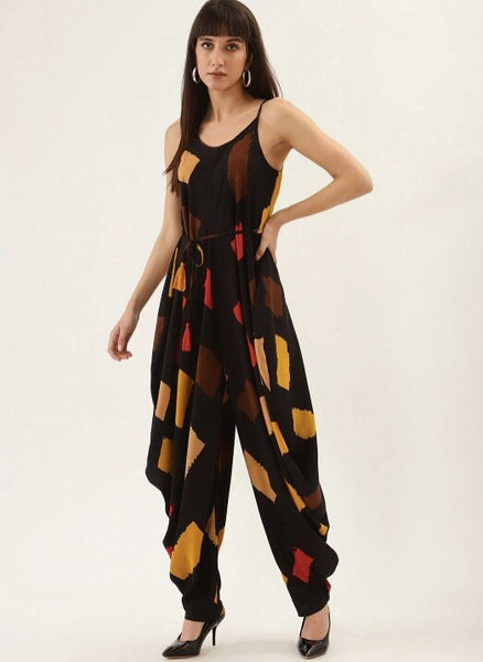 Quirky Print Indian Dhoti Jumpsuit VitansEthnics