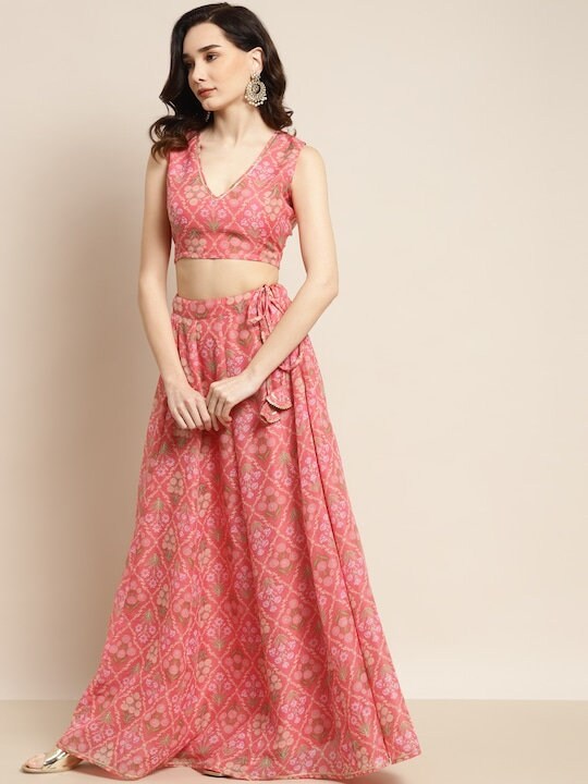 Crop top clearance indian dress